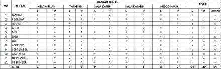 Laporan Kelahiran Januari s/d Agustus 2025
